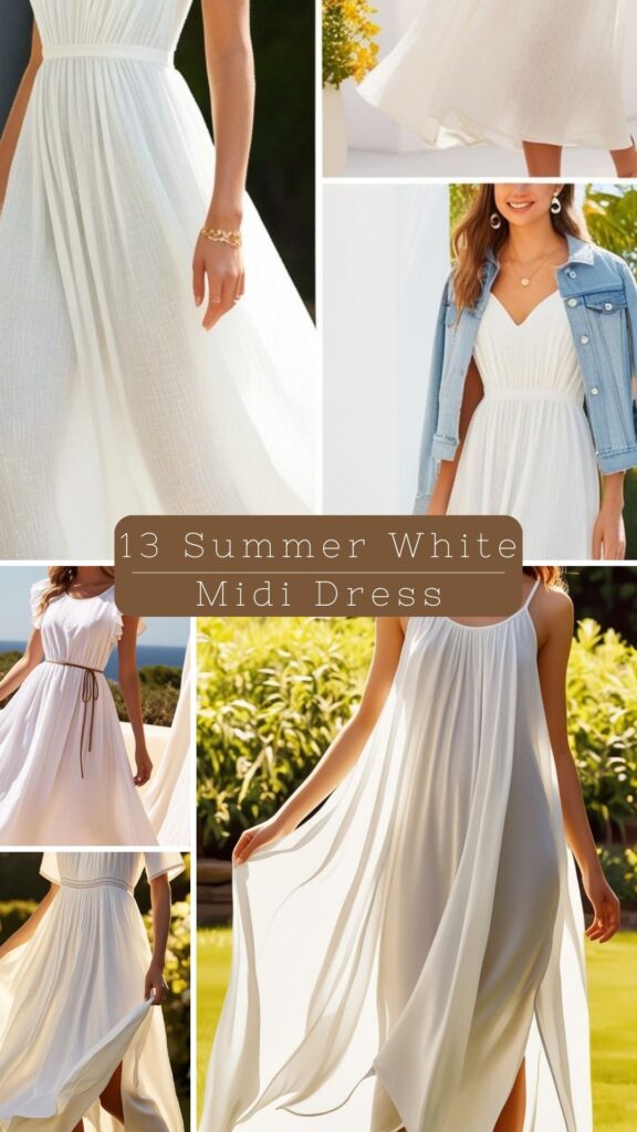 13 Summer White Midi Dress: A Timeless Summer Staple