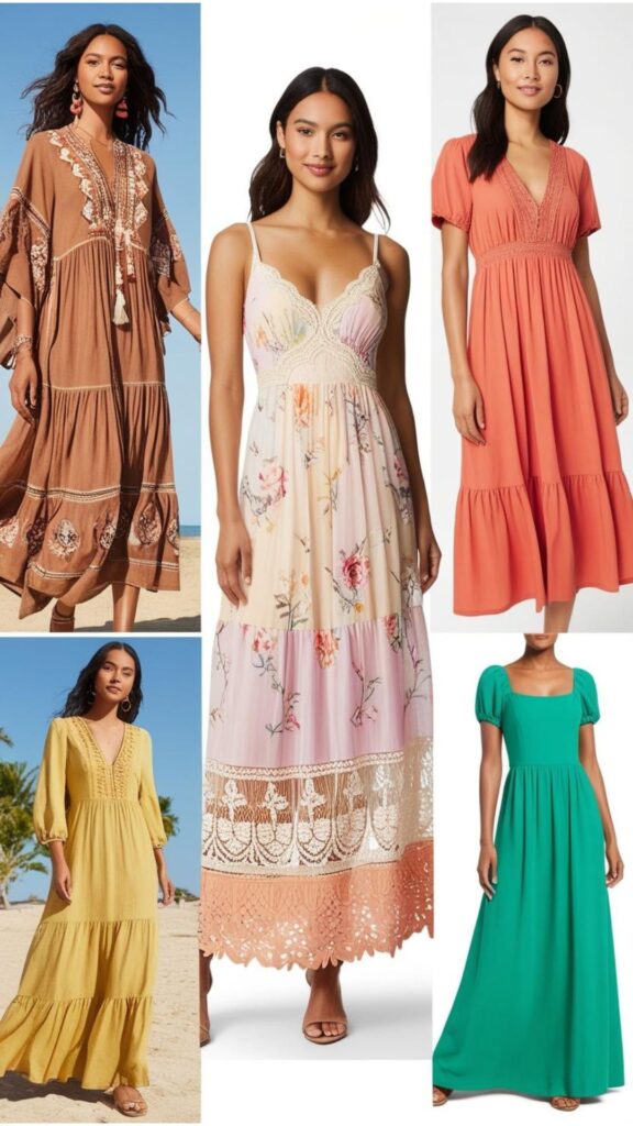 Summer long dresses come in various styles—bohemian, romantic lace, or classic sundress—ensuring you find the perfect fit for your personal aesthetic.