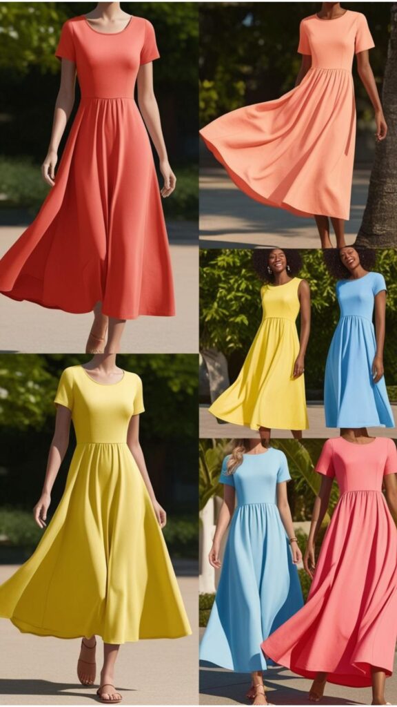 A-line dresses are universally flattering and offer a comfortable fit. They're perfect for warm summer days.