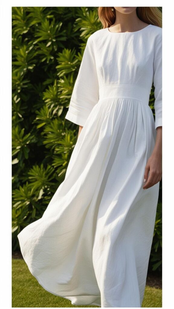 A white maxi dress is a classic summer choice—clean, crisp, and elegant. Its versatility makes it perfect for both casual and dressy occasions, adding sophistication to any look.