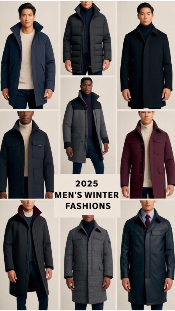 2025 men's winter fashion prioritizes both practicality and style.