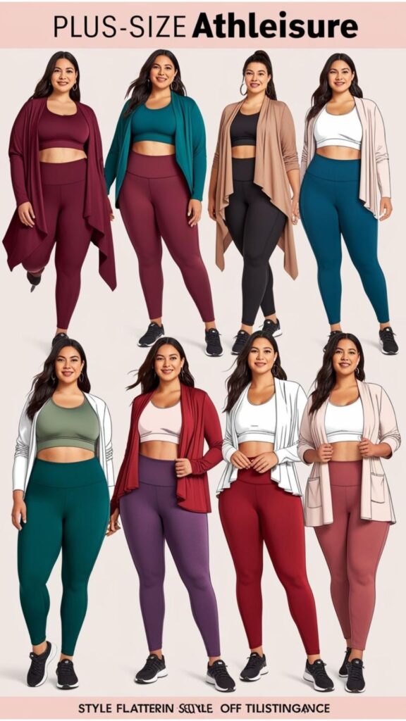 Athleisure outfits for plus-size should flatter curves with high-waist leggings, flowy tops, and balanced layering for comfort and style.