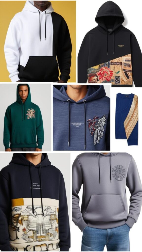 Find hoodie design inspiration in high fashion and streetwear trends.