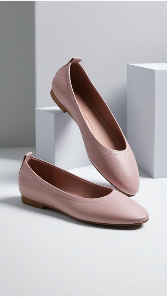 Ballet flats are a comfortable and chic option that can be worn with everything from dresses to jeans.