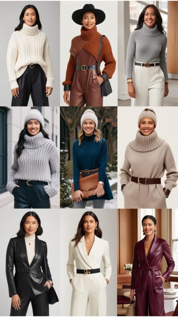 Winter one-piece styling: Creative layering, unique accessories, and adaptable looks for work, casual outings, or special events.