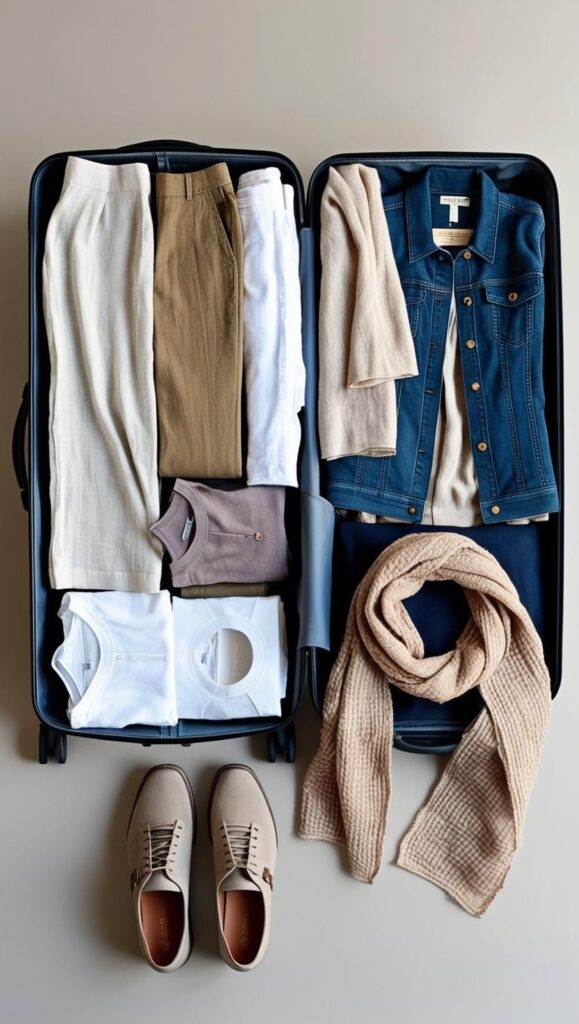 Packing for Italy: Stylish, comfortable clothing (dress up/down), comfortable walking shoes, and a scarf/shawl for churches or cool evenings.