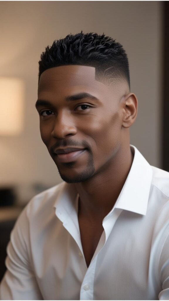 A good looking man with short, thin fine hair styled in a textured cut.
