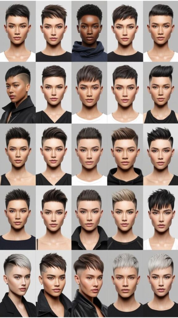 Short haircuts with undercuts or shaved sides add an edgy touch. They're a great way to express individuality and make a bold statement.
