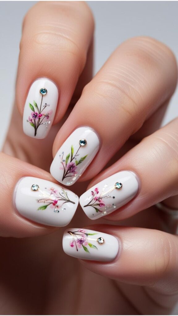 Short nails are a perfect canvas for miniature nail art. Intricate designs, hand-painted details, and tiny embellishments transform them into miniature masterpieces.