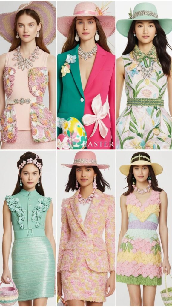 For unique Easter outfits, experiment with colors, textures, and accessories. Mix patterns, add sparkle with jewelry or a hat, and incorporate spring elements like florals and pastels.