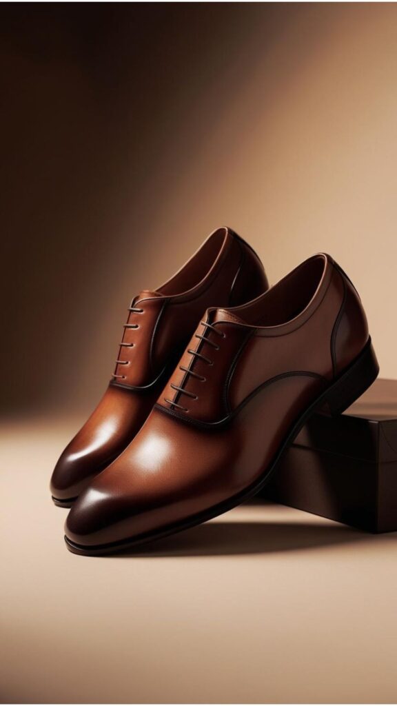 A professionally styled photograph of a pair of shoes, using creative lighting and composition to emphasize their aesthetic qualities.
