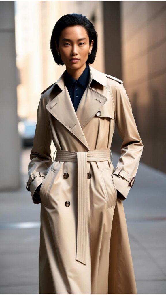 A trench coat is a versatile and timeless wardrobe staple that can be styled in many ways to express your personality.