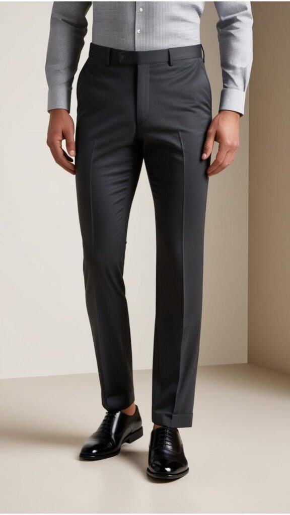 Dress Pants and Dress Shoes for men: A classic combination that never fails, pair dress pants with dress shoes for a sophisticated look.