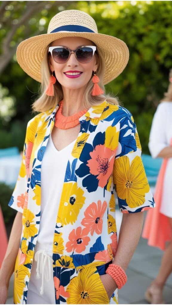 Embrace summer: Light fabrics, vibrant colors, playful prints, and stylish accessories elevate summer outfits.