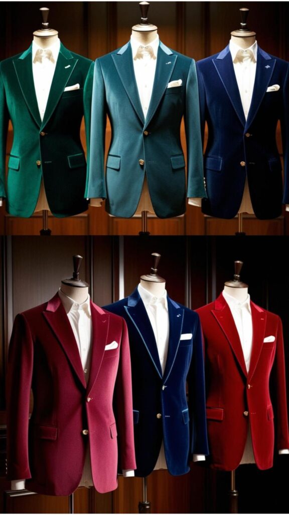 Velvet blazers for men: adding sophistication and luxury to any outfit.