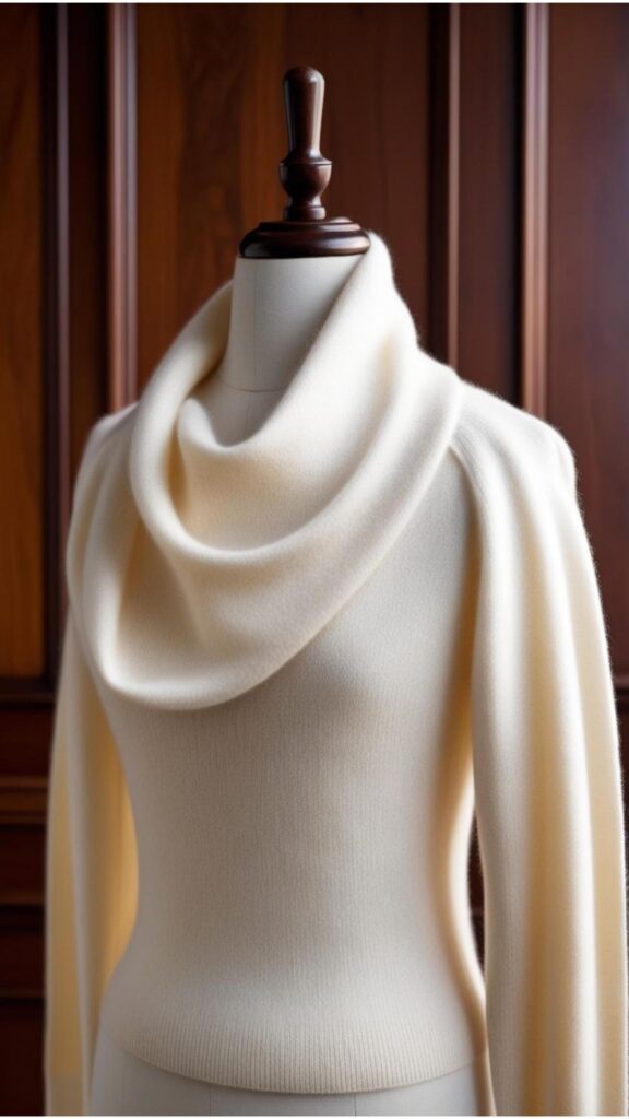 Luxurious warmth: high-quality winter cashmere sweater.