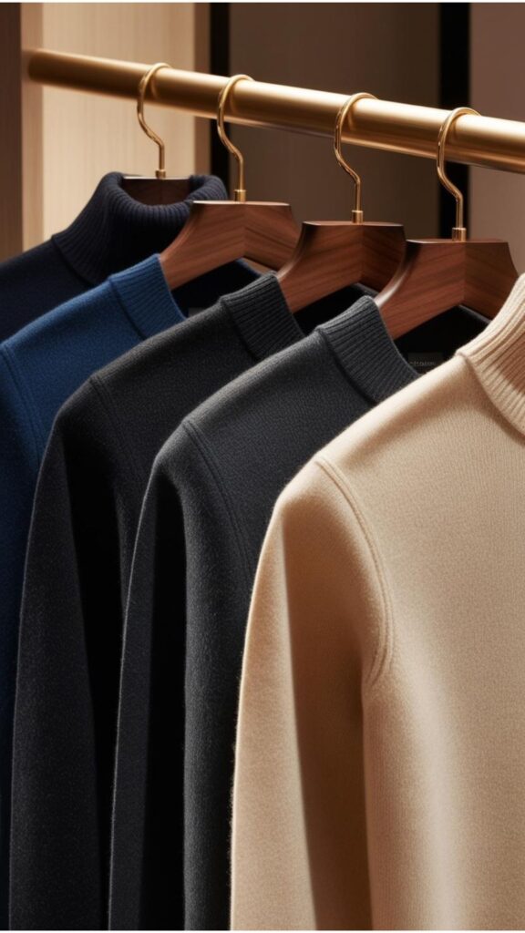 Cashmere sweaters for men: luxurious and warm winter investment.