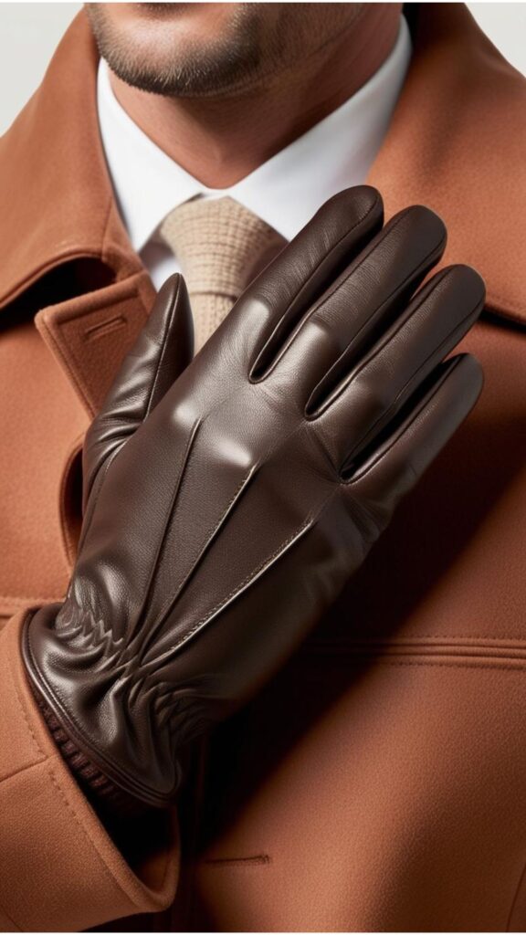 Leather gloves for men: adding class and sophistication to winter outfits.
